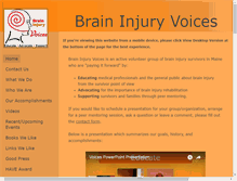 Tablet Screenshot of braininjuryvoices.org